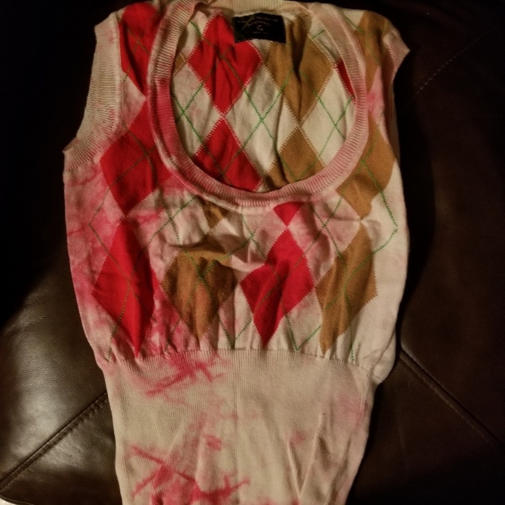 Vivienne Westwood Anglomania Argyle Tie Dye Vest